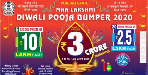 maa lakshmi diwali pooja bumper 2020|Punjab State Lotteries.